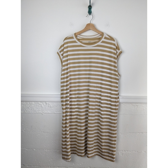 45R • Striped Tee Shirt Dress - Picture 1 of 7